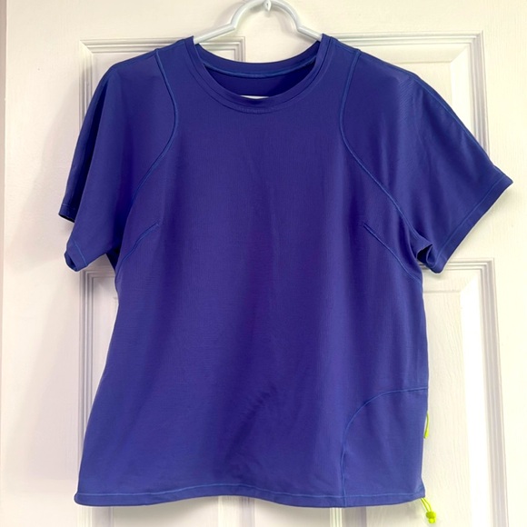 Lululemon Purple Cinched Waist Hiking Active T Shirt 10 - Picture 1 of 5